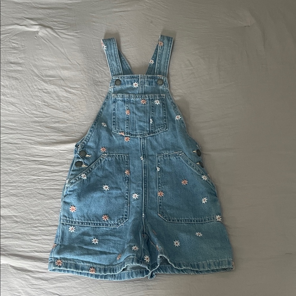 Floral Denim Kids Romper